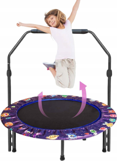 Maycoly Mini trampolína Detská bezpečná zábava Purple Space 91 cm
